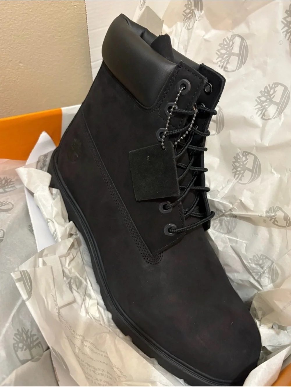 Timberland Men's Black Lace-Up Work Boots